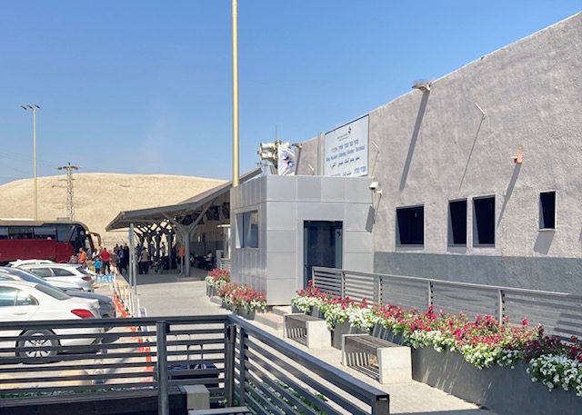 Crossing the King Hussein Bridge border from Jordan to Palestine